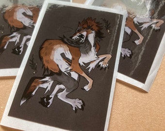 Deco wolf sticker