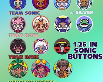 Sonic 1.25 Inch Button Pins / Badges [PREORDER]