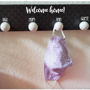 Face Mask Hanger/Holder Hangup - Black dots