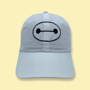 Disney Big Hero 6 | Baymax Eyes | EMBROIDERED Hat | Adjustable Cap | Unstructured Hat |  Baseball Hat | Adult Hat | Youth Hat | Bucket Hat