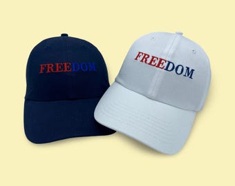 Gorra con bordado Freedom: Charlie Kirk, gorra minimalista americana