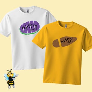 Buzz Boot and Sheriff Boot Shirts, Andy and Custom Name, Disney Trip Shirt, Couples Matching Shirts, Toy Story Shirts, Adults and Kids Sizes