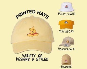 Winnie the Pooh Full Color Printed Hat: Kids & Youth Cap