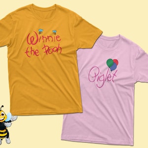 Winnie the Pooh and Piglet T-Shirts, Pooh and Piglet Friends, Family Birthday Party Matching Shirts, Disney Trip Shirt, Adult and Kid Size