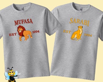 Mufasa Sarabi, Simba Nala, Timon Pumba, Rafiki Zazu, Scar Shenzi EST 1994 Shirt, The Lion King Shirt,  Disney Family Matching Shirt
