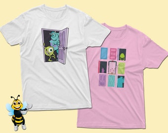 Sullivan, Mike, Boo at the Doors Shirts, Monster Inc Shirts, Monsters University Shirts, Birthday Shirts, Disney Trip Shirt, Adult Kid Sizes