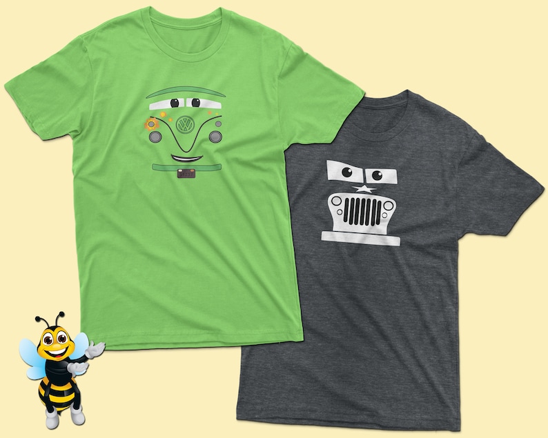 Fillmore and Sarge Tshirts Disney Cars Hippie Van Cartoon Etsy