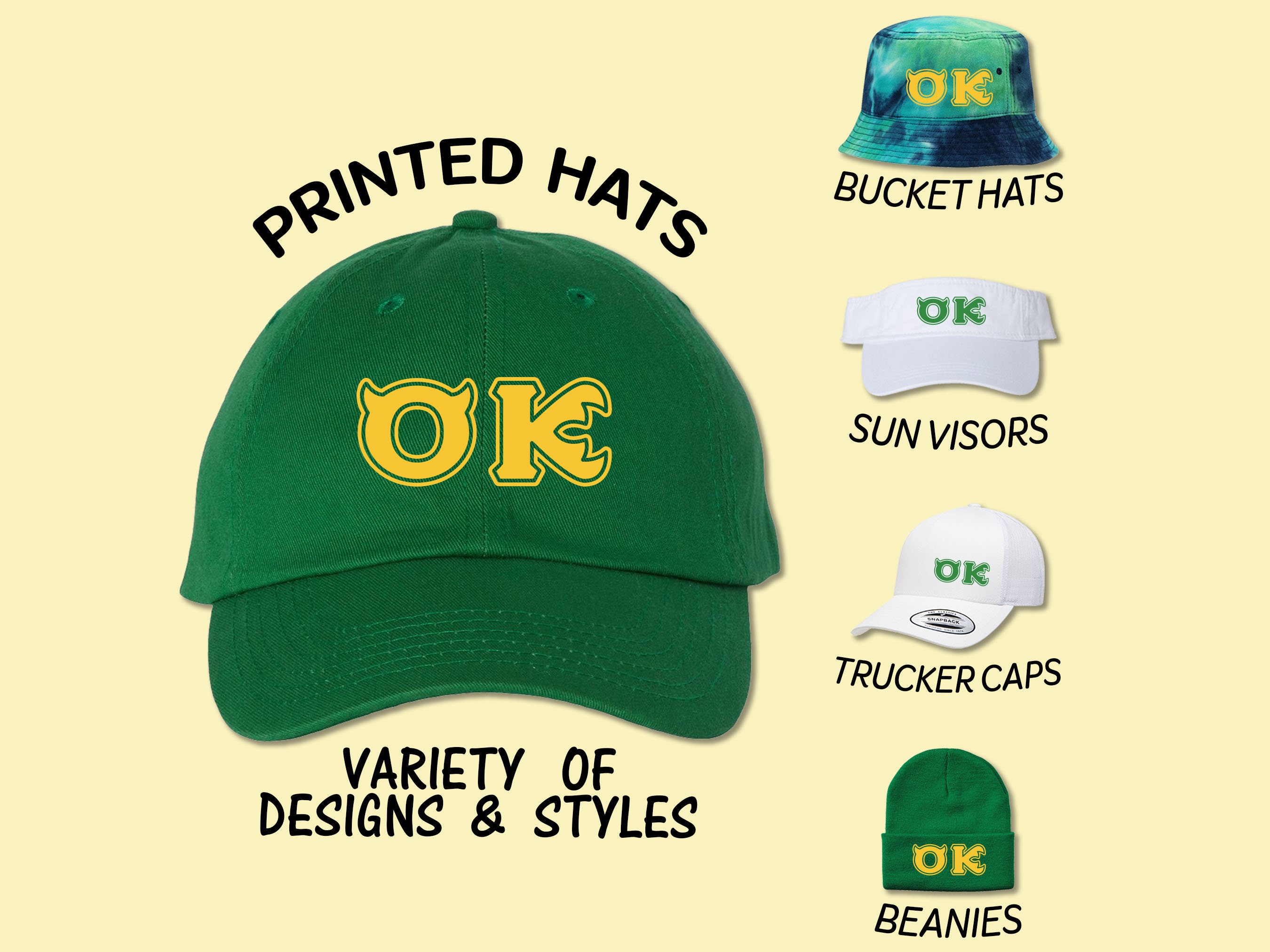 Monster Inc. Oozma Kappa Hat | Full Color Printed Hat 