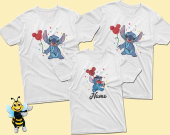 Stitch Birthday Shirts, Stitch and Lilo Inspired T-Shirts, Family Birthday Party Matching Shirts, Disney Trip Shirts, Adults and Kids Sizes