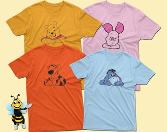 Winnie the Pooh and Friends Matching Family Trip Shirts