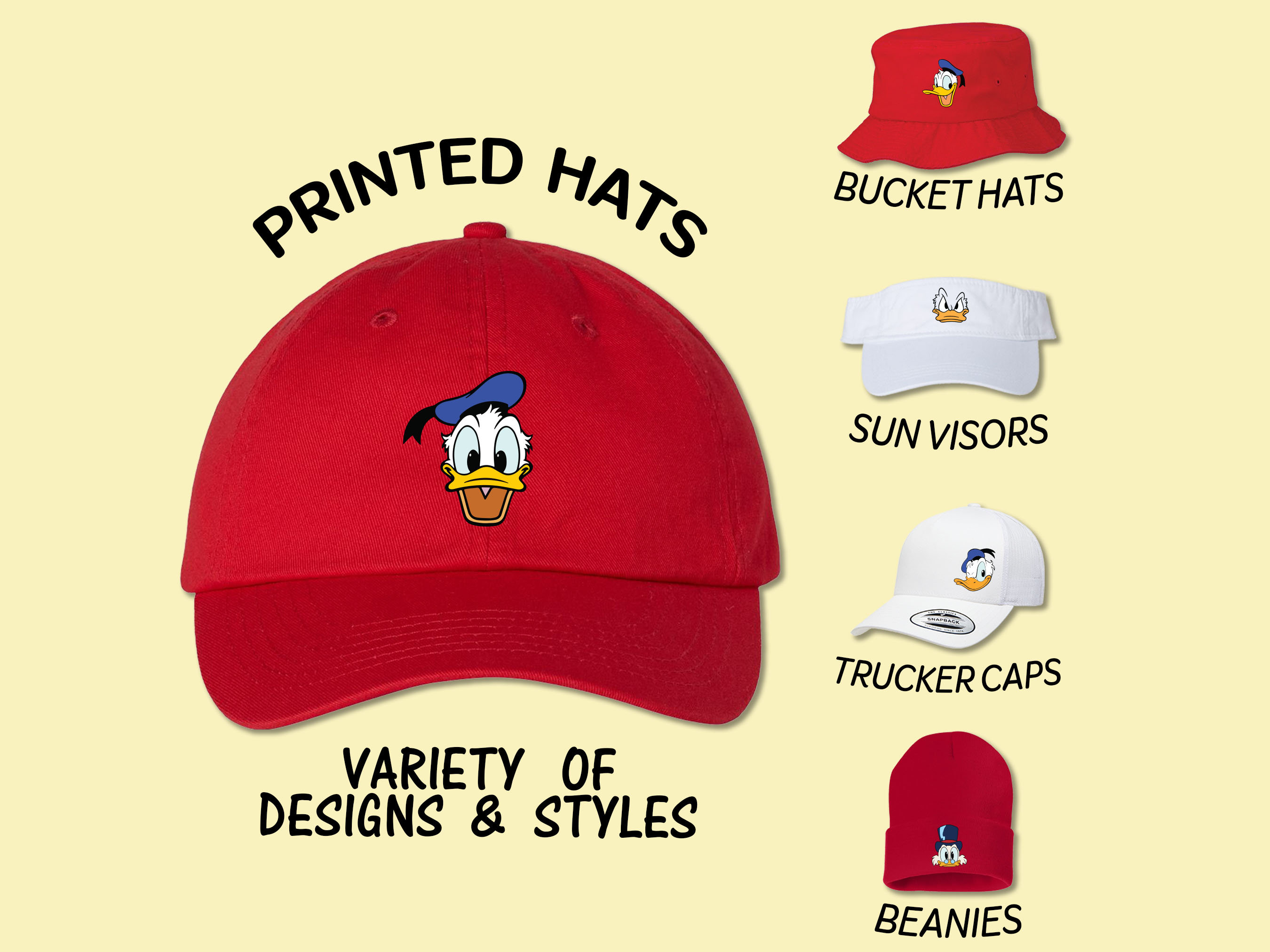 Disney Parks Donald Duck Hat Cap Bill Polyester 3D