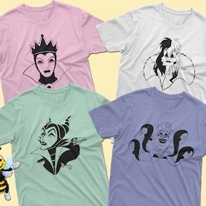 Villains Graphic T-Shirt: Maleficent, Ursula, Evil Queen, Cruella