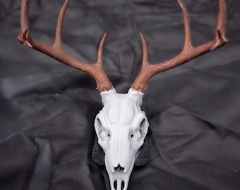 Resin Deer Skull Hat Rack | Cowboy Hat Holder for Truck Dash Wall Mount