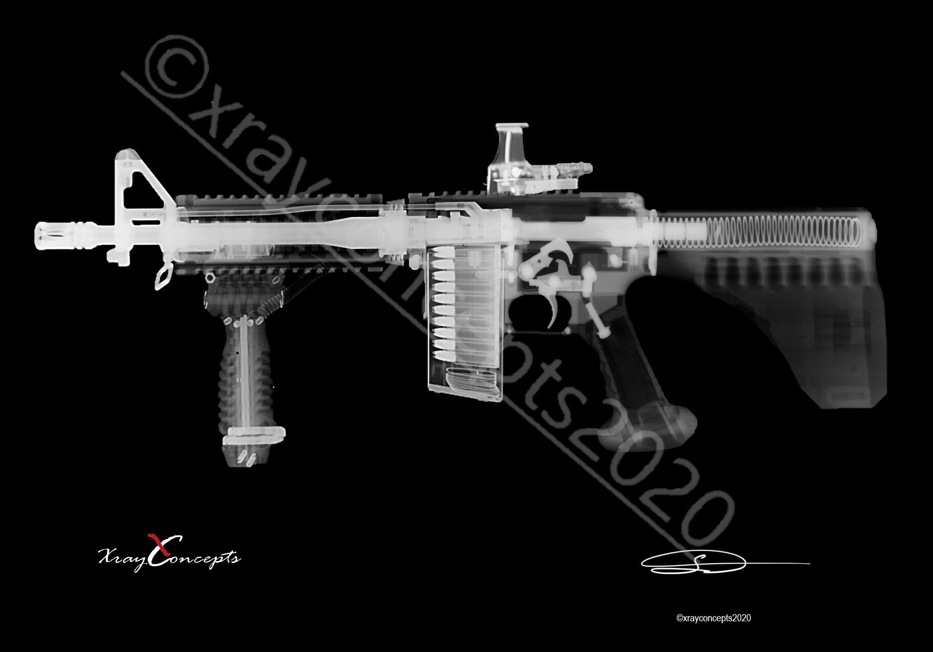 Xray Image of AR15 X Ray Gun Prints Etsy