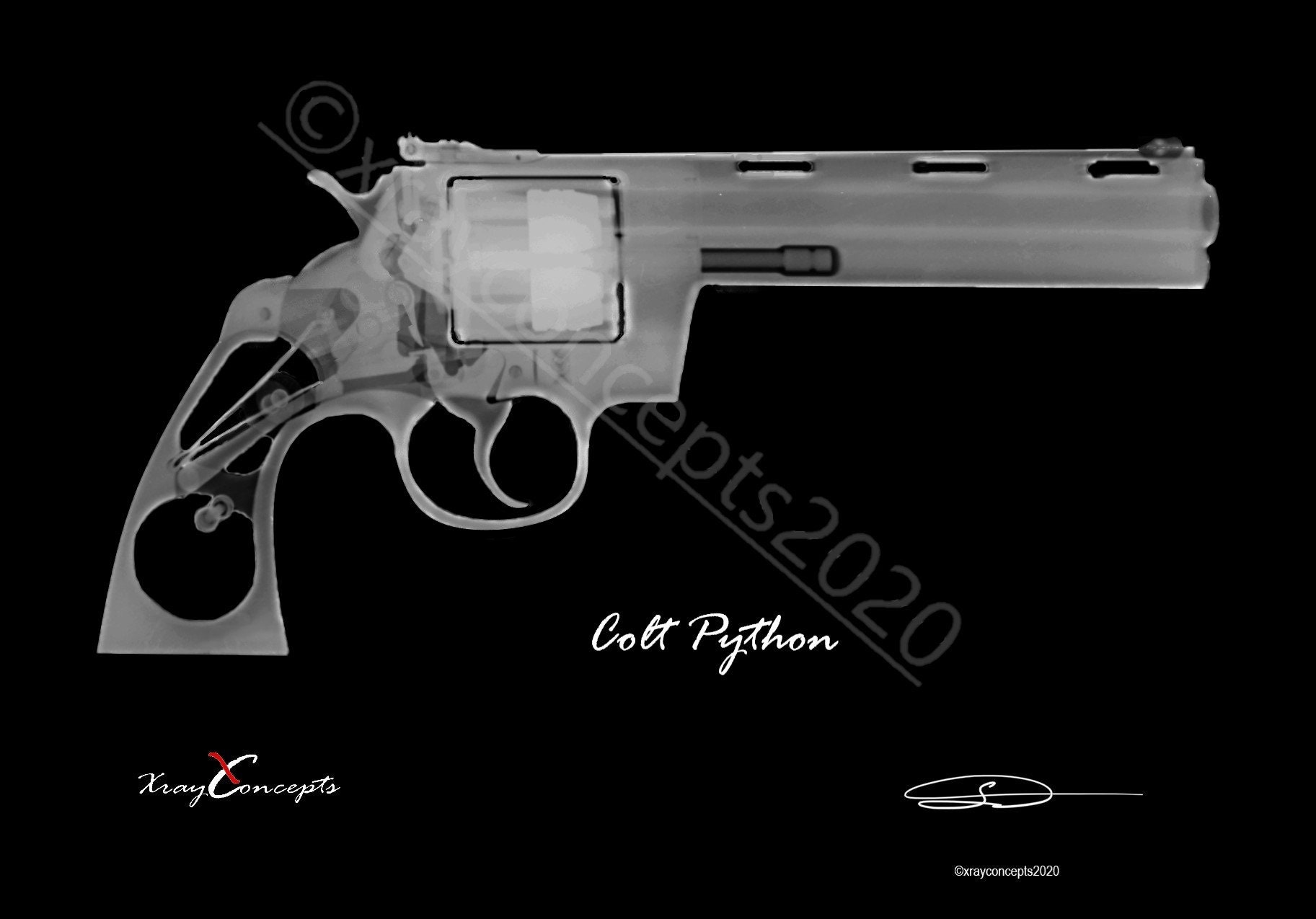 Xray Image of Colt Handgun X Ray Gun Prints Etsy