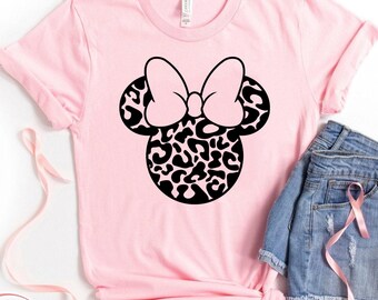 Disney Shirts For Women, Leopard Disneyland Girls Shirt, Minnie Disneyworld Shirt, Cheetah Minnie Shirt, Safari Kids Tee, Animal Kingdom