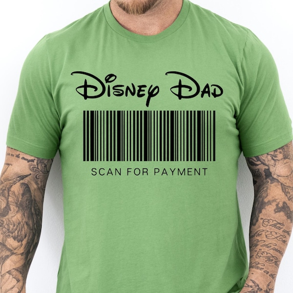Numérisation de papa Disney pour paiement, t-shirt Disney pour homme, chemises de famille Disneyland, chemise de papa voyage Disneyworld