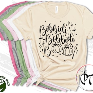 Bibbidi Bobbidi Boo Halloween Pumpkin Shirt, Princess Halloween Shirt, Cinderella Tee, Disney  Family Tees