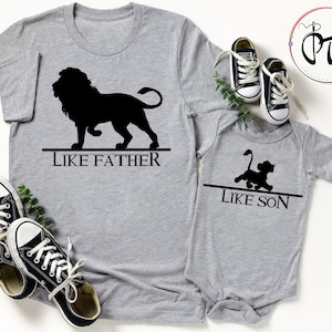 Lion King Shirts, Like Father - Like Son Shirts, Disney Matching Shirt, Father and Son Shirts, Father's Day Gift, Daddy and Me Shirt