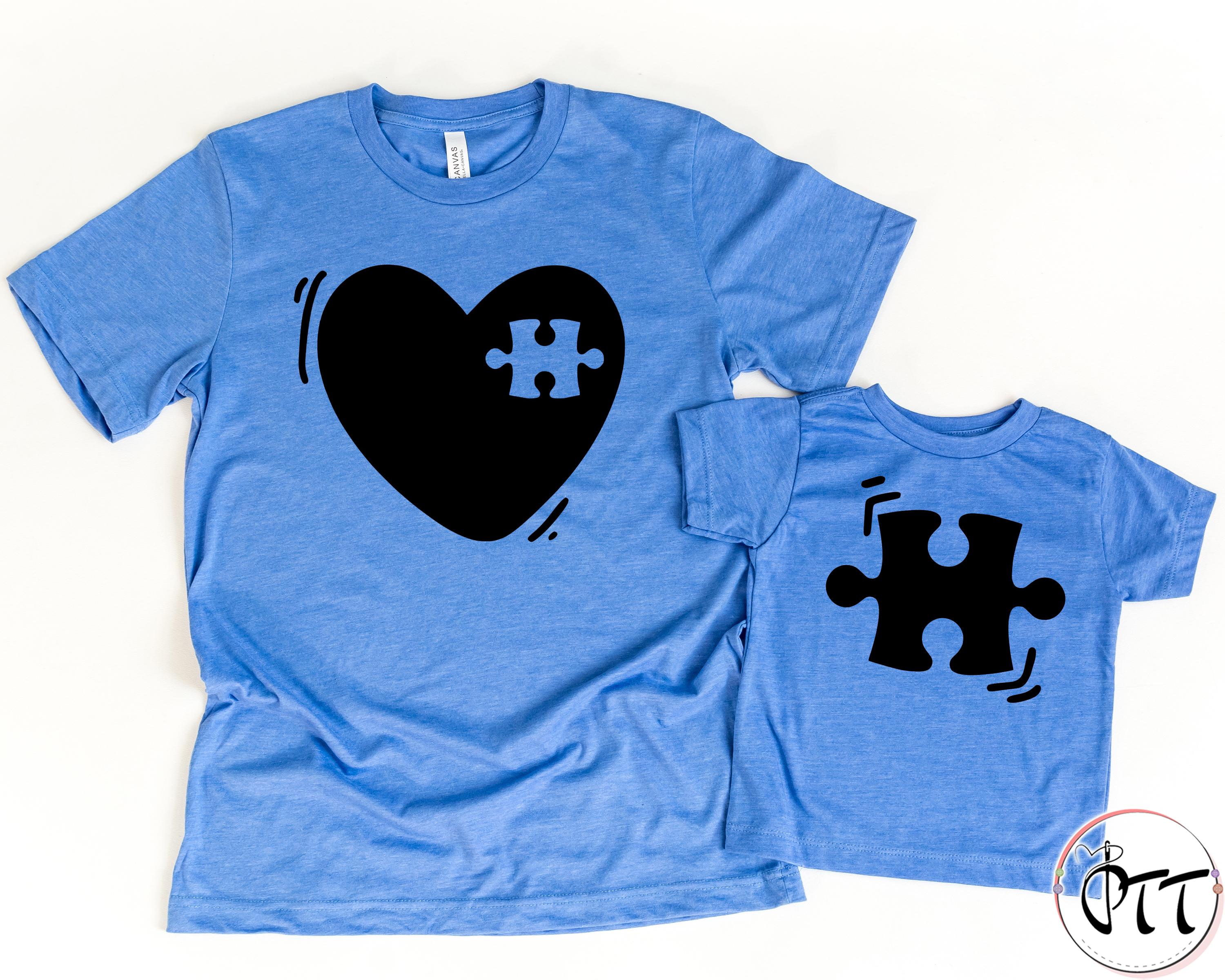 Mommy and Me Heart Matching Set, Missing Piece Set, Mom and Son, T