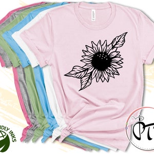 Sunflower Graphic Tee: Unisex Floral Plant Shirt
