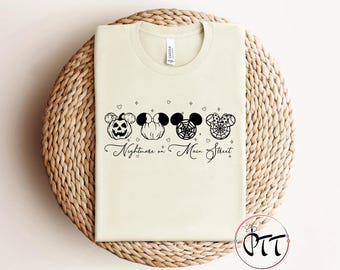 Disney Halloween Shirt, Nightmare on Main Street, Disneyland Pumpkin Tee, Mickey Halloween Tee, Disneyworld Halloween Womens Shirt