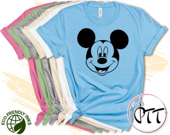 Mickey Mouse Smiling Face Shirt, Mickey Disney Shirt, Mickey Head Shirt, Disney Kids Shirt, Disney Vacation Shirt, Disney Family Shirts