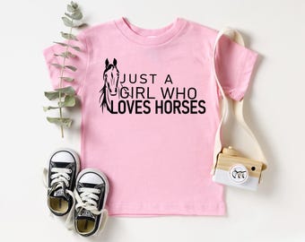 Horse Lover Shirt: Just a Girl Who Loves Horses Tee, Horse Shirt, Farm Lover, Horse Riding