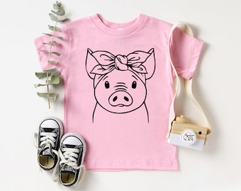 Pig Shirt, Cute Pig Shirt, Country Animal Lover T Shirt, Kid Pig Shirt, Farm Life Tee, Pig Mom Gift, Kids Farmer T Shirt, Ranch Women