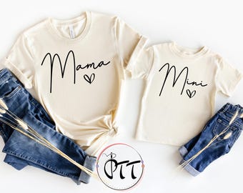 Mama Mini Shirts, Mommy and Me Matching Outfit Shirts, Mother's Day Matching Set Shirts