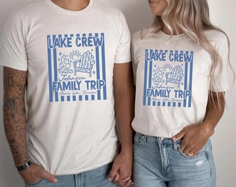 Lake Crew Personalized Family Vacation Shirts, Custom Lake Matching Group Shirts, Friends Lake Travel Shirt