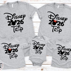 Disney 2026 Trip, Disney Family Vacation Shirts, Disneyworld Family Shirts 2026, Disneyland Matching Shirts