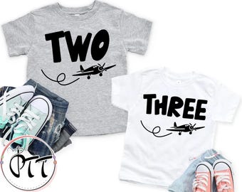 3rd Birthday Airplane Birthday Shirt, Third Birthday Boy Toddler Shirt, Airplane Party Outfit, Plane Birthday Youth Tee ANY AGE