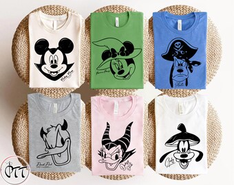 Mickey & Friends Halloween Shirt, Disney Characters Halloween Shirt, Disneyland Group Shirts, Disneyworld Halloween Family Shirts
