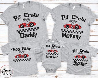 Two Fast Pit Crew Birthday Shirt, Car Race Birthday Shirt, Two Fast 2nd Birthday Shirt, Family Second Birthday Party Tee, Birthday Boy Shirt