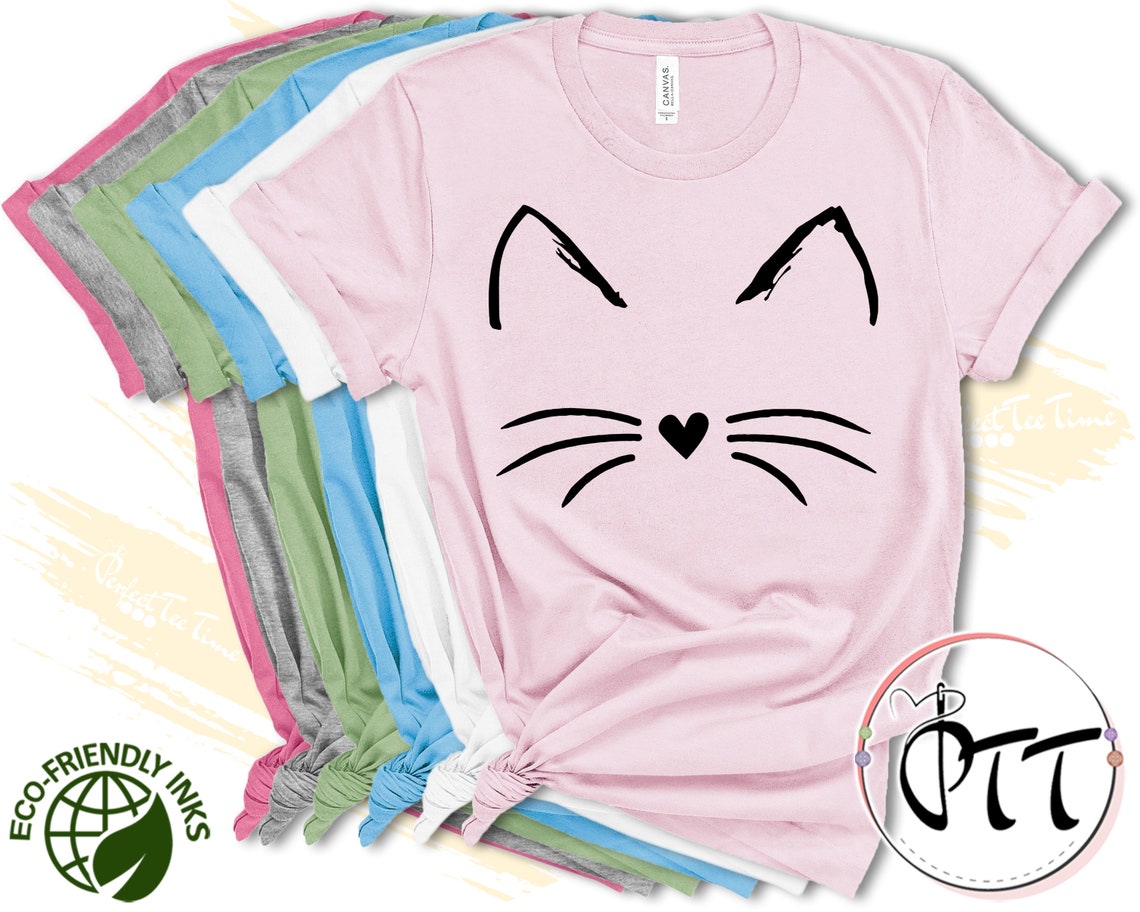 Cute Cat Shirt Kitten Tee Kitty TShirt Animal Lover Kids Etsy