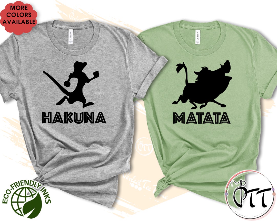 Hakuna Matata Couple Shirt, Animal Kingdom Disney Shirt, Don't Worry ...