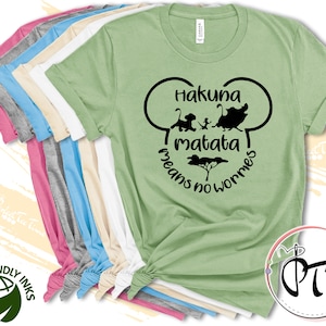 Hakuna Matata Shirt, Lion King Shirt, Disney Shirt, Animal Kingdom Tee, Disney Family Matching Shirts, Disneyworld Shirt, Disneyland Shirt