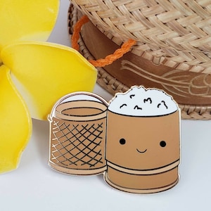 Sticky Rice Bamboo Basket Pin - Thip Kao