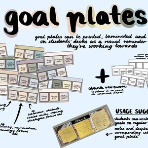 Student Goal Setting Schreibtischplatte - Neutral Rainbow