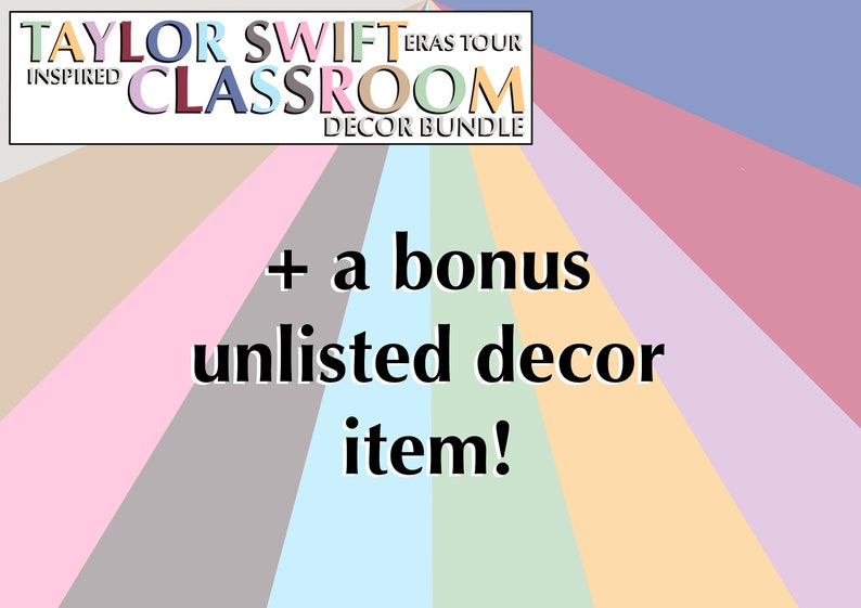 Taylor Swift Eras Tour Inspired Decor Classroom Bundle - Etsy