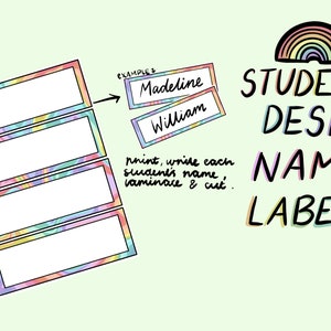Student Desk Labels