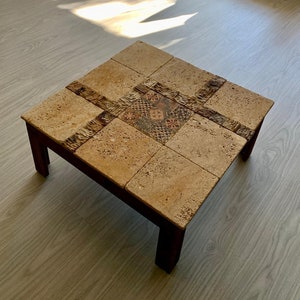 Marble Coffee Table | Travertine Coffee Table | Concrete Coffee Table | Bohemian Table | Vintage Coffee Table | Large Square Coffee Table