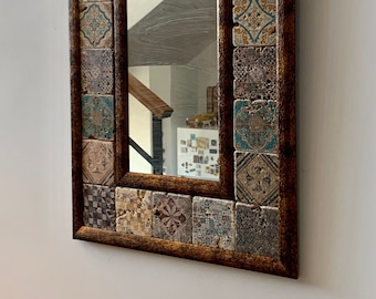 Boho Rustic Vanity Mirror for Entryway or Bedroom - Unique Wedding or Anniversary Gift