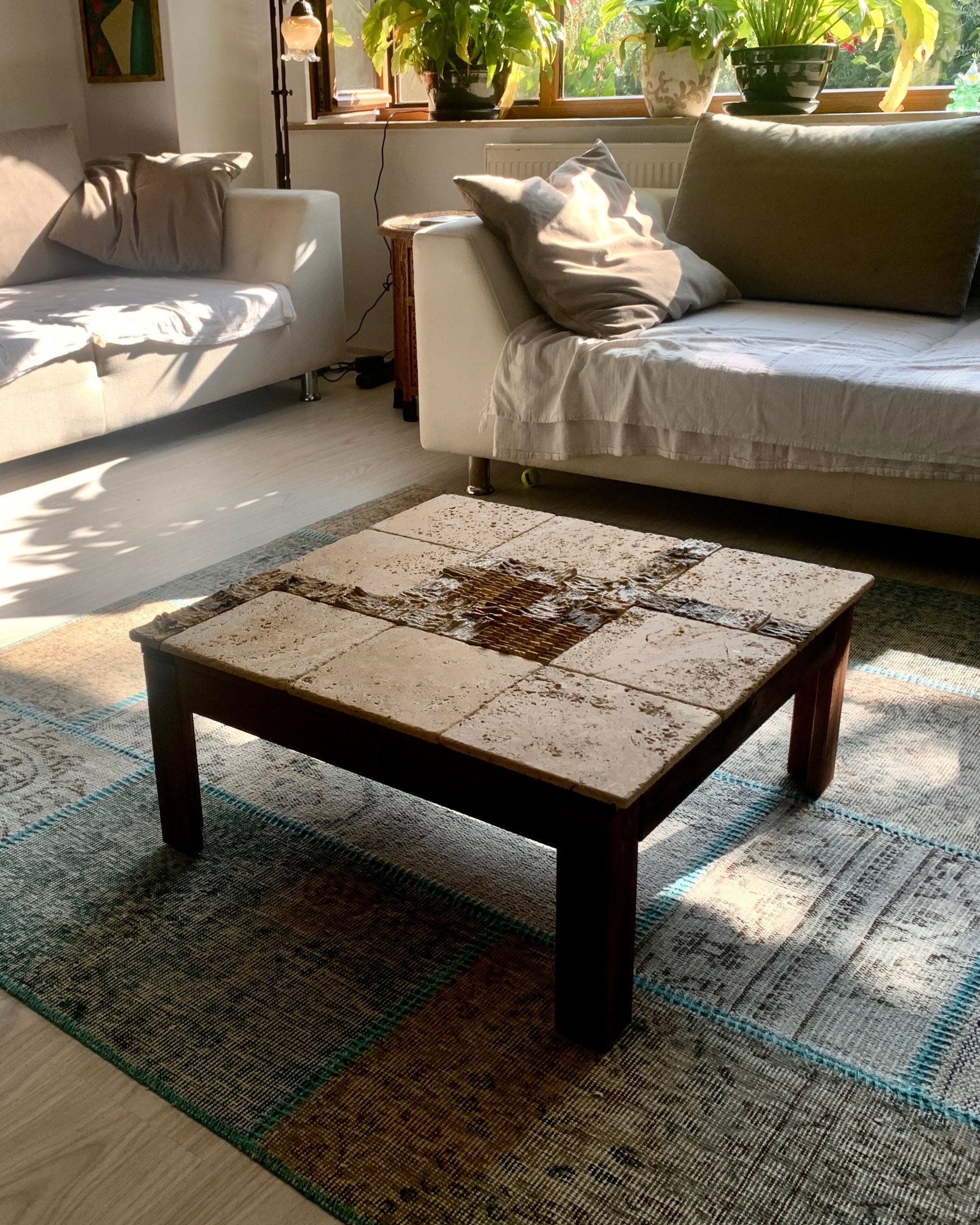 Retro industrial coffee table discount