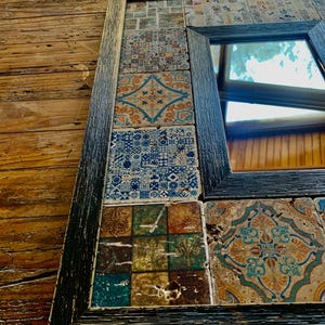 Unique Moroccan Mirror for Bedroom, Eclectic Decorative Mirror for Living Room, Boho Anniversary Gift for Her, Entryway Decor