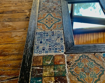 Unique Moroccan Mirror for Bedroom, Eclectic Decorative Mirror for Living Room, Boho Anniversary Gift for Her, Entryway Decor