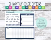 Sale! MNTH-100 || &#39;20/21 EC Notes Dashboard Page Planner Stickers - Monthly Color Scheme photo