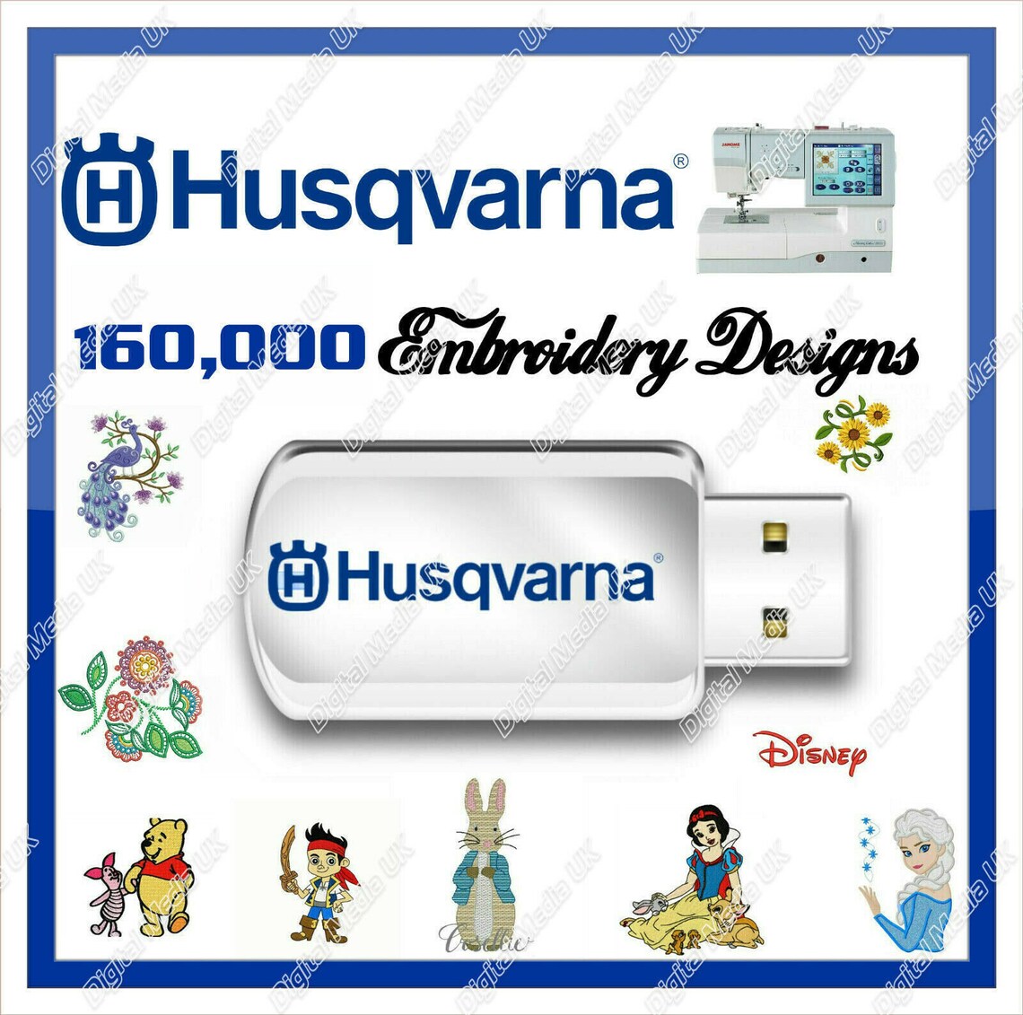 160k Embroidery Designs HUS Designs Husqvarna Designs On a USB Etsy