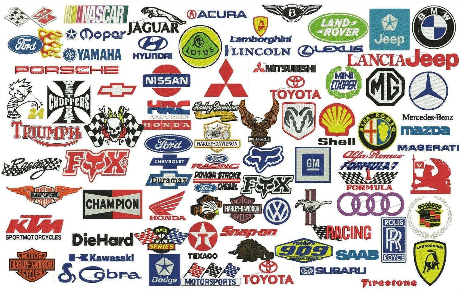 225 Car Companies Pes/jef Brand Pes Logos Embroidery Designs - Etsy ...